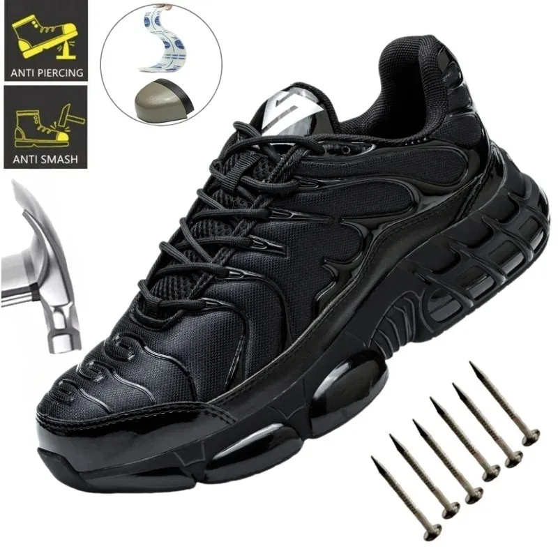 Hohe Qualität Stahl Kappe Sicherheitsschuhe Männer Arbeit Turnschuhe Unzerstörbare Schuhe Pannensichere Schutz Schuhe Männliche Arbeit Schuhe