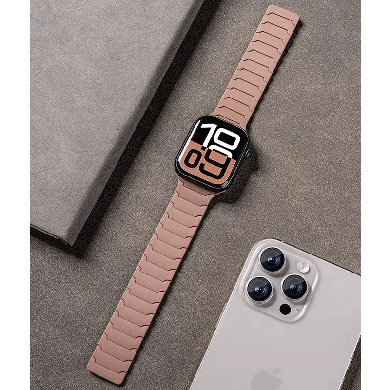 Magnetarmband für Apple Watch-Armbänder 46 mm 42 mm 49 mm 45 mm 44 mm 41 Silikon-Sportarmband iWatch-Serie ultra3 11 10 9 8 7 6 5 SE