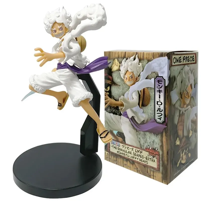 Anime One Piece DXF Sonnengott Nika Ruffy Puppe Spielzeug 18 cm Nika Monkey D Ruffy Puppe PVC Modell Sammlung Statue spielzeug Geschenk
