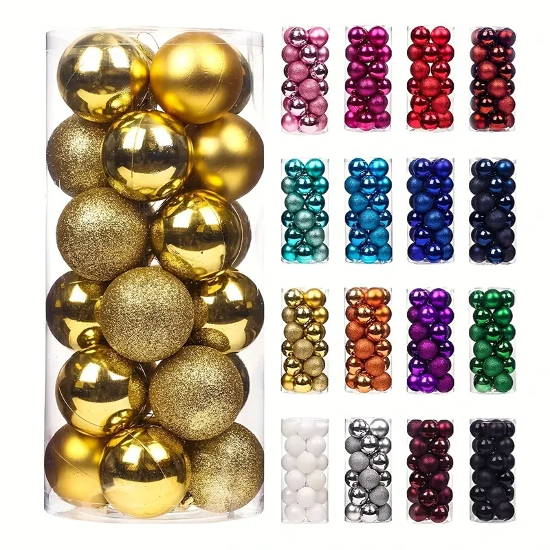 1Box 3/4cm Weihnachten Kugeln Weihnachten Baum Ornamente Weihnachten Hängen Baum Anhänger Home Party Weihnachten Baum Dekor neue Jahr Geschenke
