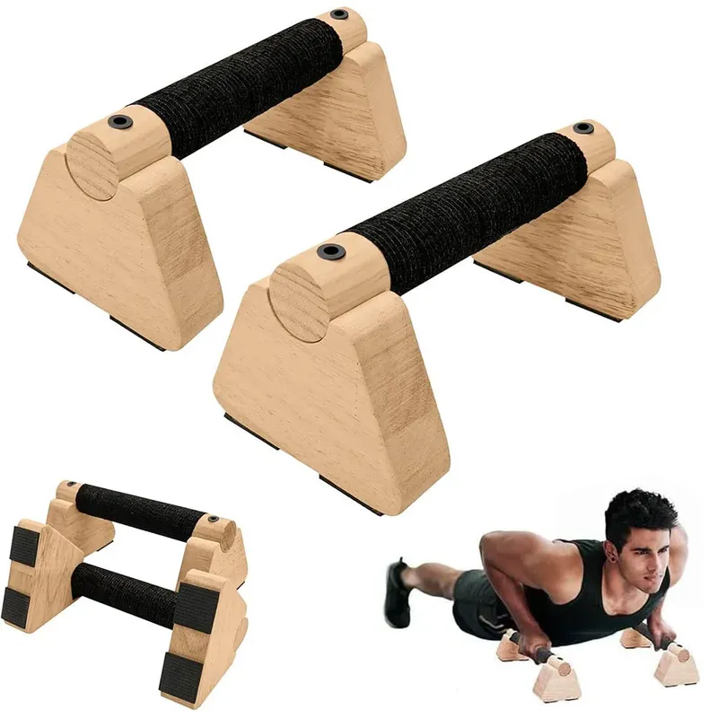 1 Paar Push-Up-Stangen aus Holz, für das Training zu Hause, Parallett-Stangen, Push-up-Ständer, Trainingsgeräte, Handstand-Blöcke für Männer und Frauen