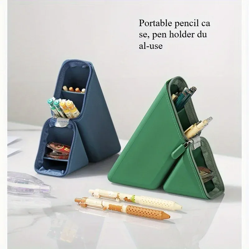 Stilvoller Silikon-Stifthalter – faltbarer Desktop-Organizer für Büro und Arbeitszimmer, Mehrzweck-Briefpapierbecher, perfektes Geschenk für Studenten