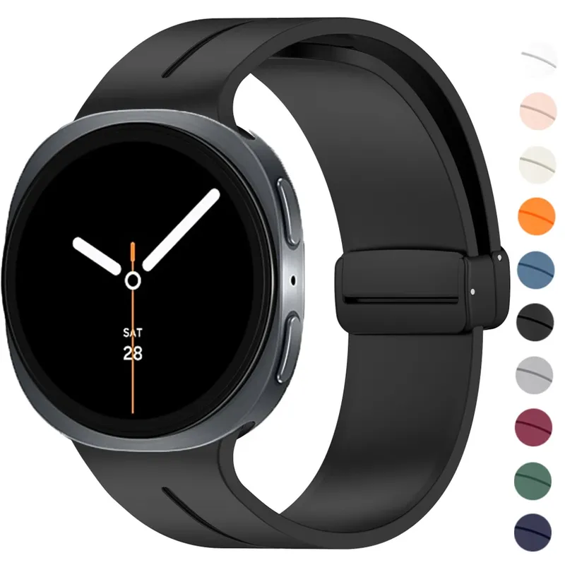 Magnetisches Silikonarmband für Samsung Galaxy Watch 8 44 mm 40 mm Band Sportarmband für Samsung Watch 8 Classic 46 mm Zubehör