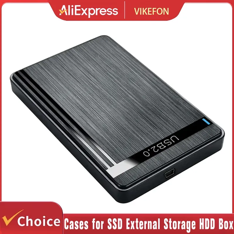 2,5" SATA zu USB3.0 HDD-Gehäuse Mobile Festplattenhüllen für SSD Externer Speicher HDD-Box mit USB3.0/2.0-Kabel ABS