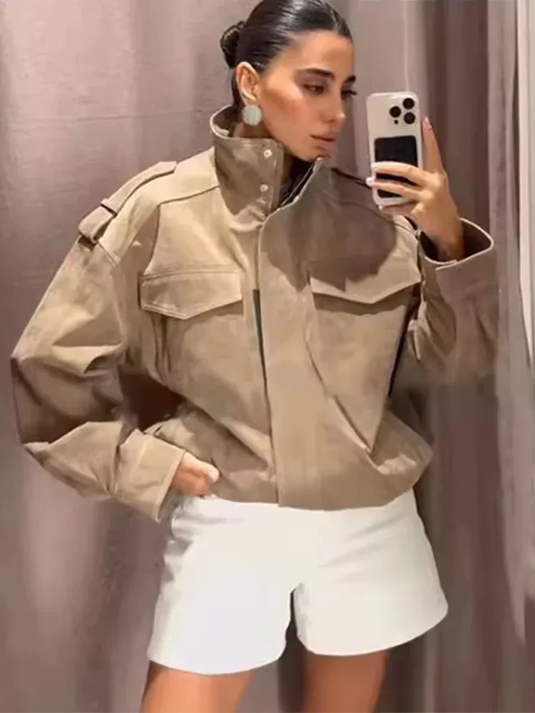 Frauen Wildleder Jacke 2026 Neue Frühjahr Mode Lange Sleeve Zipper Lose Jacken Mantel Chic Weibliche High Street Casual Oberbekleidung ﻿ ﻿ ﻿