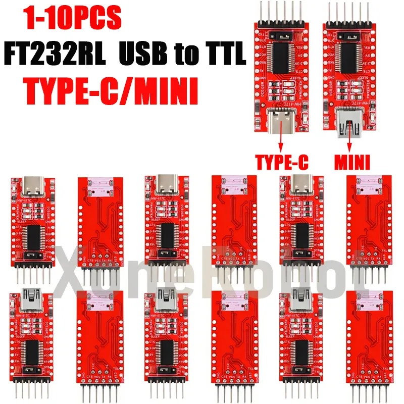1-10PCS FT232RL FT232 FTDI USB 3,3 V 5,5 V zu TTL Serielle Adapter Modul für Arduino FT232 Pro mini Port USB ZU TTL 232 Typ-C USB