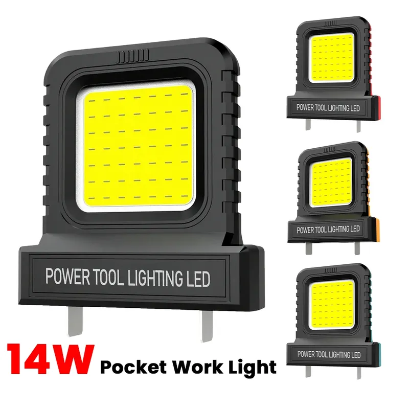 1/2PCS 14W LED Arbeit Licht für Makita für Milwaukee für Dewalt für Bosch für Dayi Lomvum Zhipu 20V-21V Li-Ion Batterie Zubehör