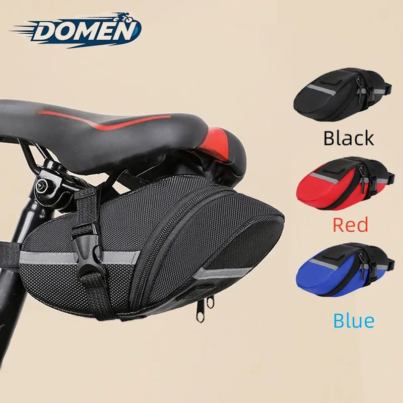 DOMEN Fahrrad Wasserdichte Satteltasche Fahrrad Reflektierende Schwanz Tasche MTB Fahrrad Universal Hinten Tasche Outdoor Fahrrad Zubehör
