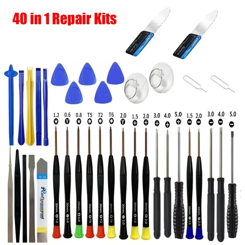 Handy-Öffnungsbildschirm, Hebel-Reparatur-Werkzeug-Sets, 40-in-1, professionelle Handy-Tablet-Schraubendreher-Werkzeuge für iPhone, Samsung, Xiaomi