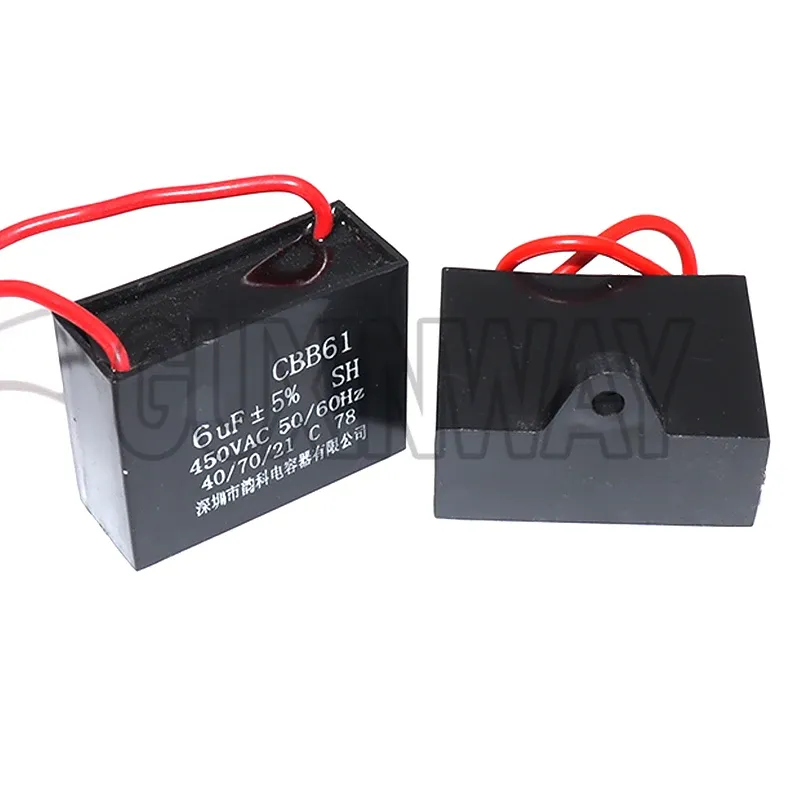 CBB61 Kondensator 450 V Lüfterstartkondensator 450 V Lüfterkondensatoren 1 UF/1,2 UF/1,5 UF/2 UF/2,5 UF/3 UF/4 UF/5 UF/6 UF/10 UF
