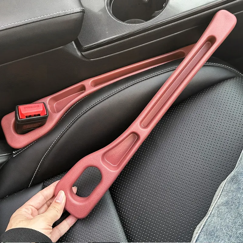 2 Stück Autositz-Lückenfüller, Organizer-Set mit 2 Stück, mit Aufbewahrungsrillen für Zierleisten, Getränkehalter, Mittelkonsolen-Dekorationszubehör