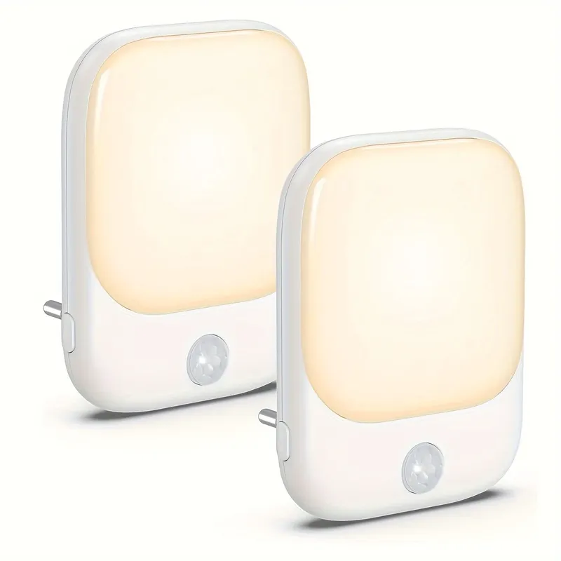 1pc/2pcs EU Plug-in LED Motion Sensor Nacht Lichter für Kinder Schlafzimmer Auto Dämmerung bis Morgendämmerung sensor Dimmbare Drahtlose Schrank Lampe