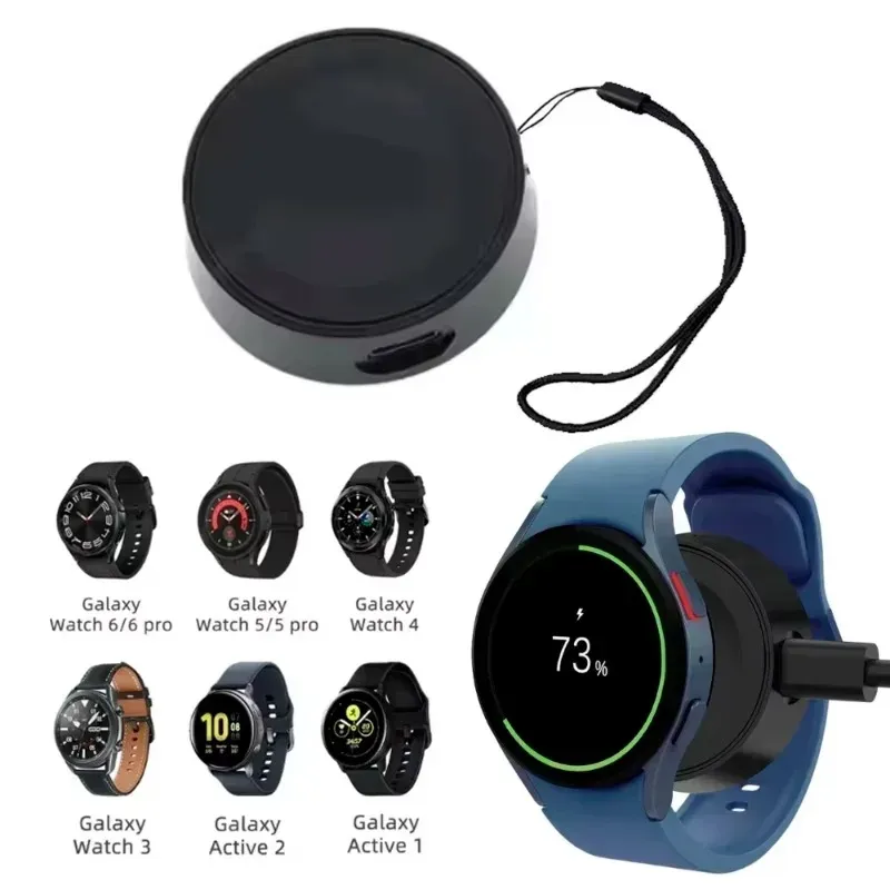Schlüsselanhänger-Uhrenladekabel, tragbares Laden, Typ C, für Samsung Galaxy Watch 7, 6, 5, Classic Pro 4, 3, Active 2, Schnellladestation