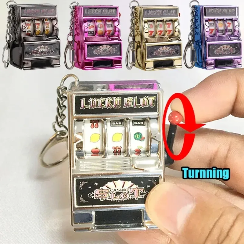 Einfache Mode Trend SchlĂŒsselbund Spielzeug Obst Maschine Slot Maschine SchlĂŒsselbund Personalisierte Kreative Auto AnhĂ€nger SchlĂŒssel Ring Geschenk Zubehör
