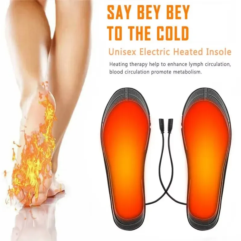 1 paar Winter USB Heizung Einlegesohle Elektrische Beheizte Einlegesohlen Füße Wärmer Thermische Schuhe Socke Pad Beheizte Einlegesohlen Volle Fuß fieber Unisex