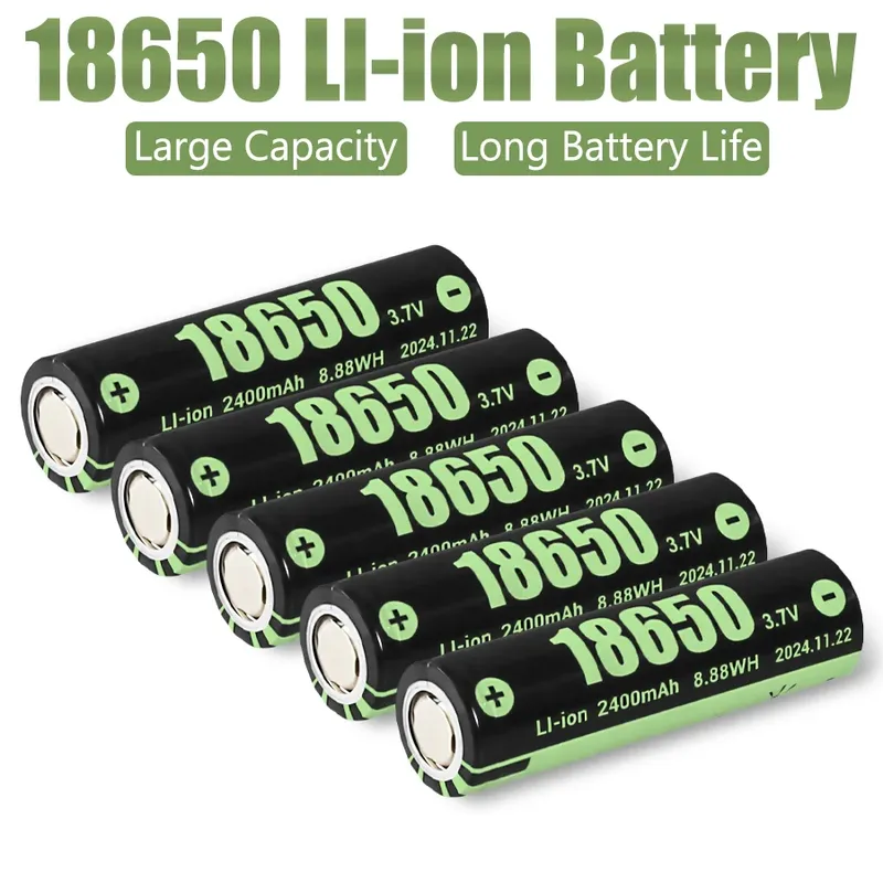100 % neuer Original-Lithium-Akku, 3,7 V, 18650, 2400 mAh, 18650 Lithium-Akku für Lautsprecher, Radios, Scheinwerfer, Spielzeug