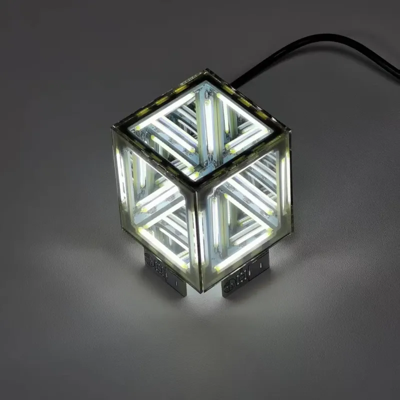 Elektronische DIY Engineering Vierdimensionale Raum Supercube Kreative Abyss Nacht Teile Montage Löten Praxis Kit Geschenk