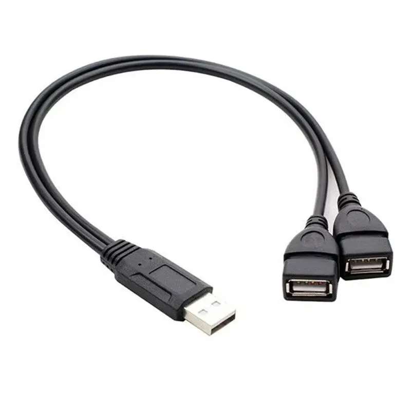 USB 2.0 A 1 Stecker auf 2 Dual-USB-Buchse Daten-Hub-Netzteil Ein bis Zwei Y-Splitter USB-Ladekabel Kabel Verlängerungskabel