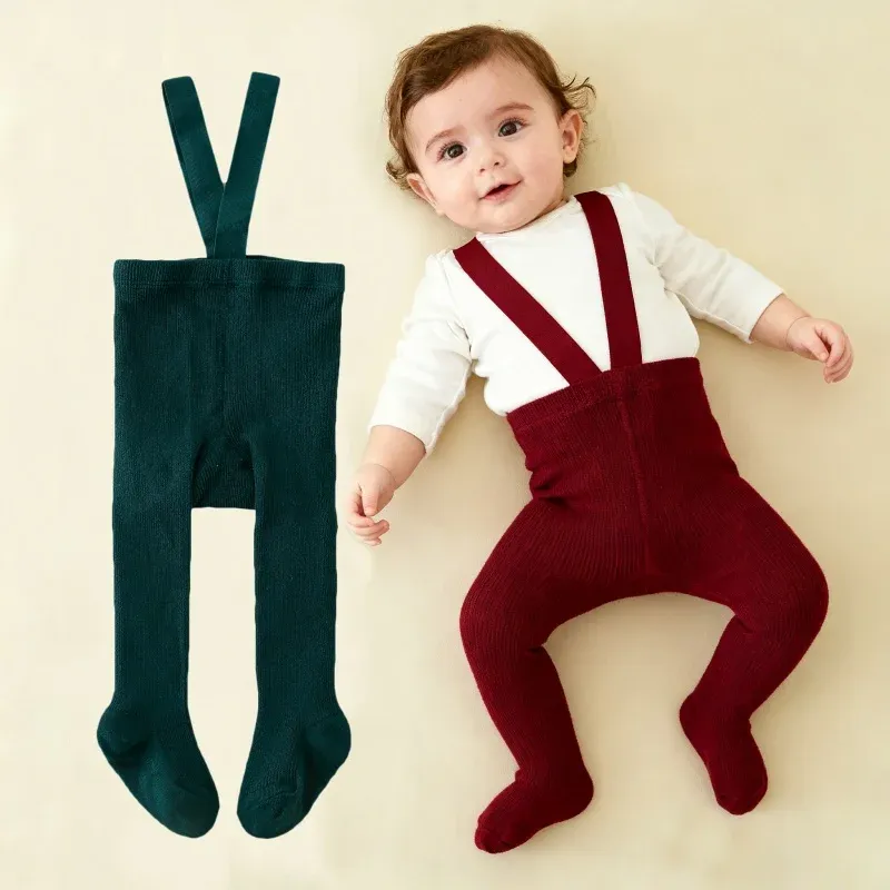 Weihnachten Strumpfhosen Für Mädchen Hosenträger Strumpfhosen Winter Herbst Strumpfhosen Für Jungen Mit Schulter Gestrickte Hohe Taille Legging Neue