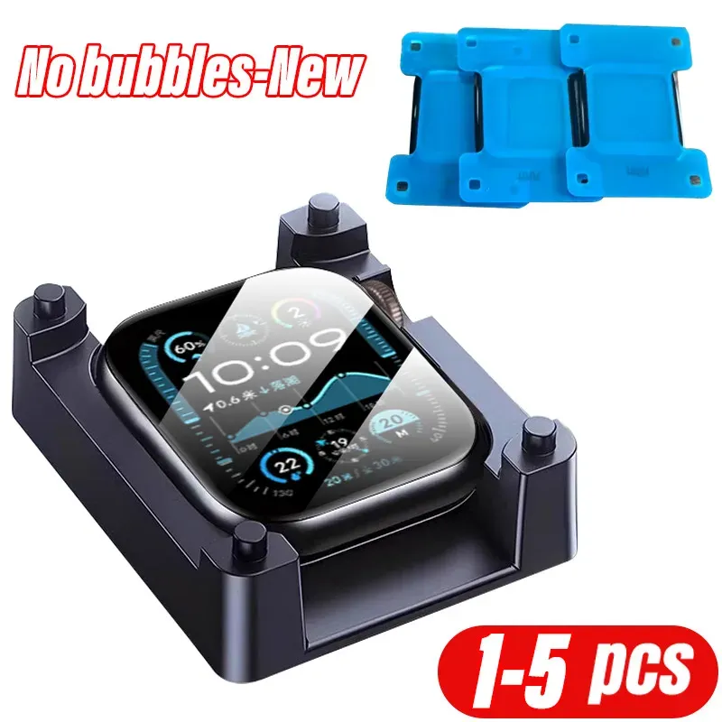 1-5PCS Displayschutzfolie für Apple Watch Serie 11-10 9-8-7-6 5 Se ultra 3/2 49mm 42-46mm 41mm 45mm 40 44mm Positionierungswerkzeug + Film