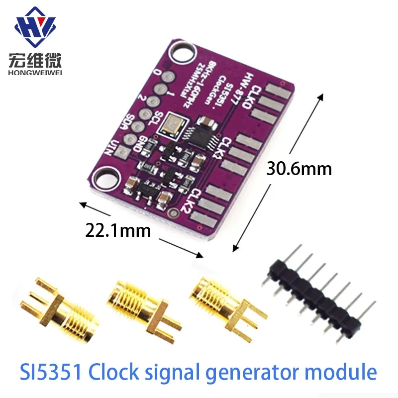 DC 3V-5V Si5351A Si5351 I2C Taktgenerator Breakout Board Modul Si 5351 A Signalgenerator Uhr 8KHz-160MHz