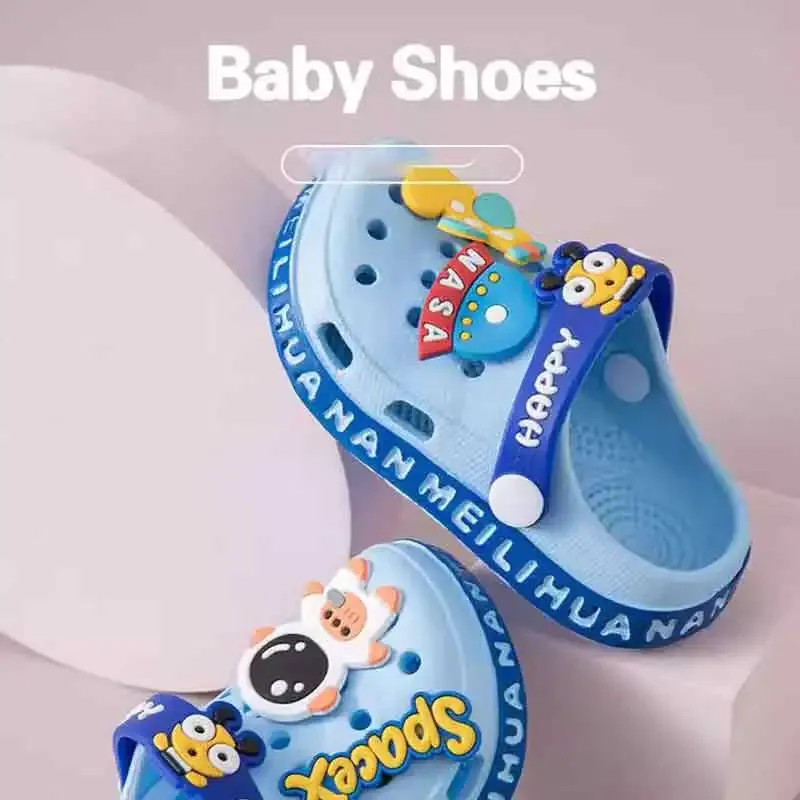Kinder-Sandalen mit offener Spitze, für den Innenbereich, kollisionssichere Hausschuhe, rutschfeste Clog-Schuhe mit weicher Sohle, EVA, ultraleicht, für Jungen und Mädchen, Kleinkinder