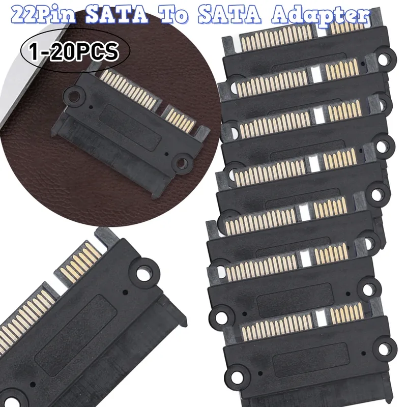 1-20PCS SATA Stecker Auf Buchse Power Daten Konverter 22Pin 7 + 15 Stecker Auf Buchse SATA zu SATA Konverter SATA Zu SATA Adapter