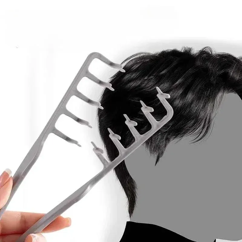 1/2 Stück voluminöser Haarstyling-Kamm mit breiten Zähnen, Lockenwerkzeuge, flauschige Textur für Männer, ideal für alle Haartypen, Haarstyling-Werkzeuge