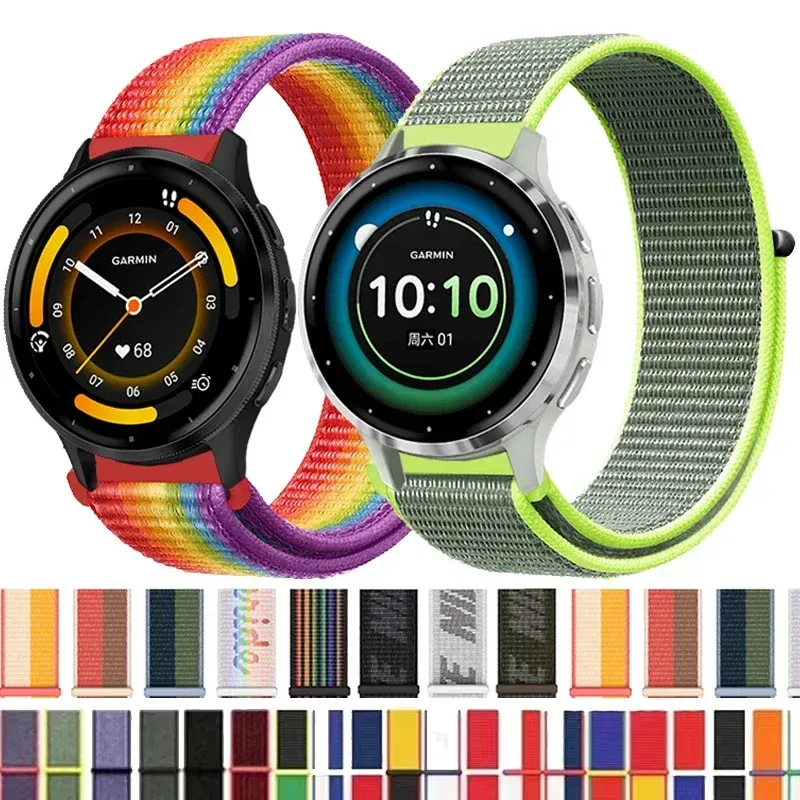 20mm 22mm Nylon Schleife Für Garmin Venu 3 2/SQ SQ2/Vivoactive 6 5 4 3 Armband Für Garmin Forerunner 745 965 255 245 645 55 2026