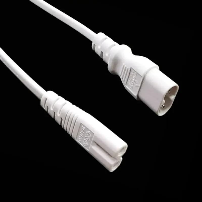 IEC 60320 C8 Stecker zu C7 Buchse Männlich zu Weiblich Verlängerung Netzteil Wichtigsten Adapter Kabel 0,3 m/1,5 m Weiß Farbe