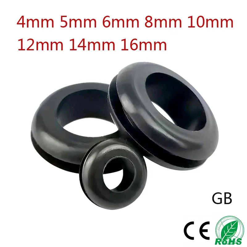 10 stücke Gummitülle 10/12mm Blindloch Verdrahtung Kabel Dichtung Gummi Dichtung Sortiment Set Für Schützt Draht kabel Hardware-Tools