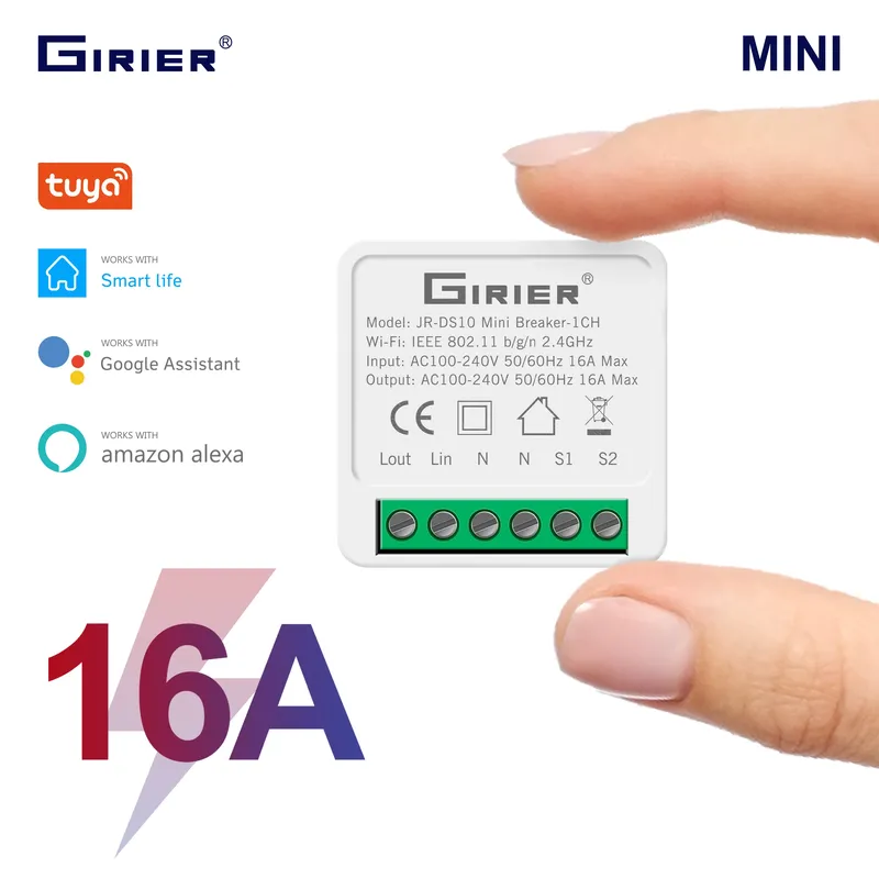 16A Mini Smart Wifi DIY Switch Unterstützt 2 Weg Control, Smart Home Automation Modul, funktioniert mit Alexa Google Hause Smart Leben App