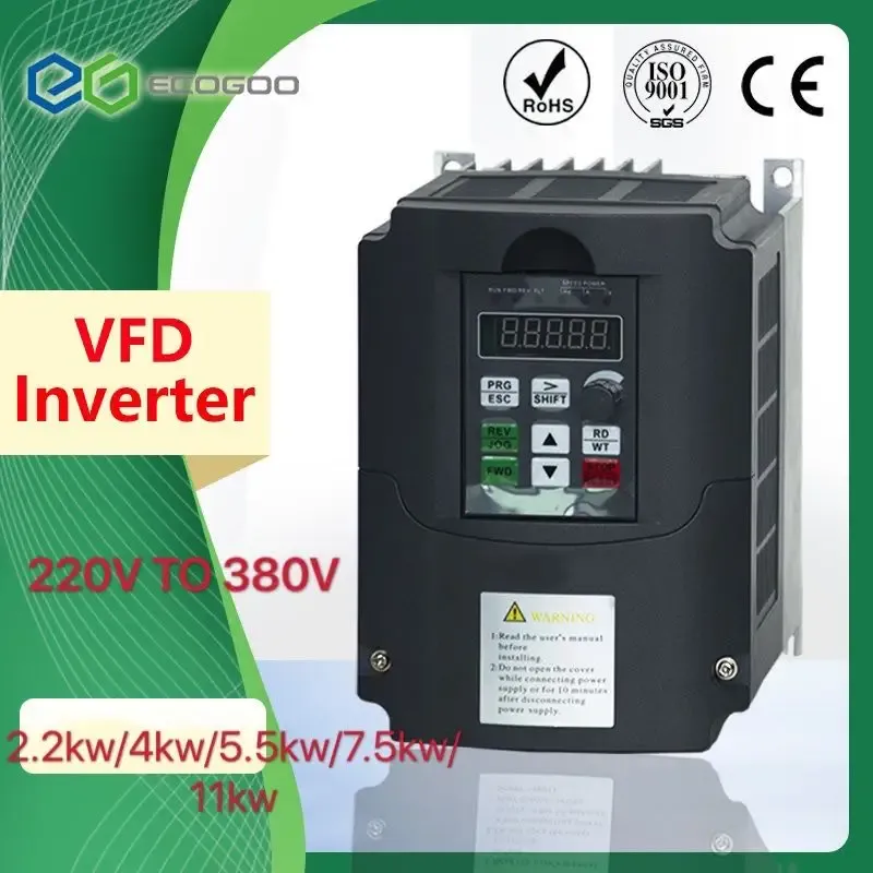 4 kW-11 kW Wechselrichter 220 V auf 3 Phasen 380 V VFD-Frequenzumrichter VFD-Wechselrichter 400 Hz VFD-Wechselrichter Frequenzumrichter