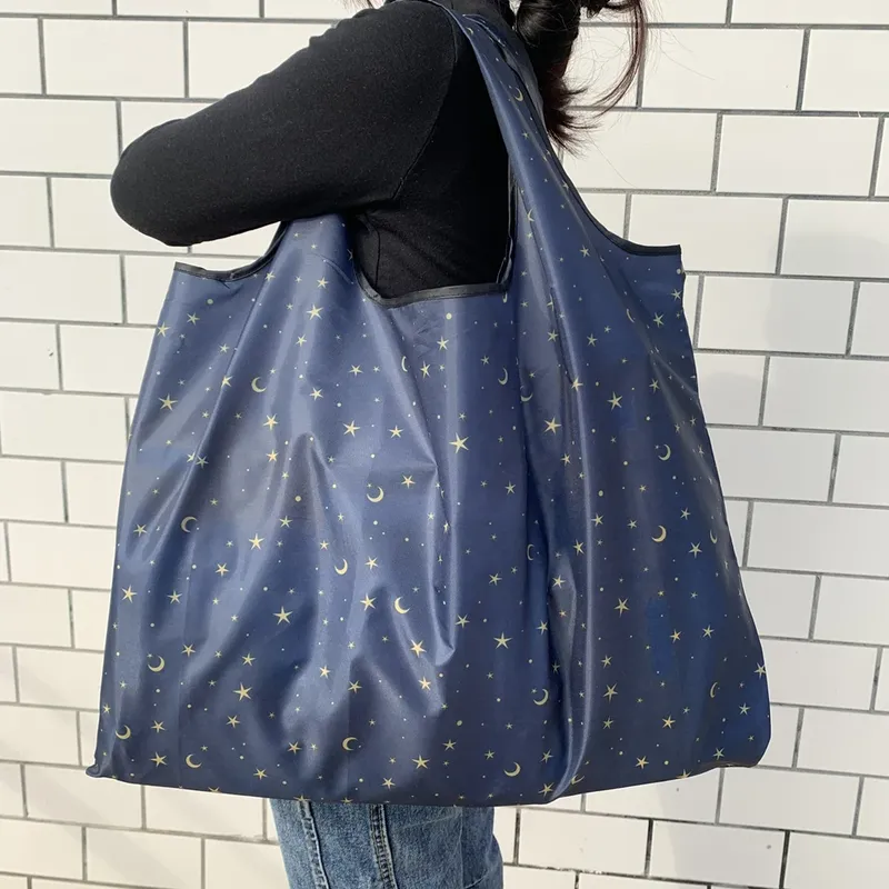 GROSSE, umweltfreundliche, faltbare Einkaufstasche, wiederverwendbar, tragbar, Schultertasche für Reisen, Lebensmittelgeschäft, modische Tasche - 3.39 EUR