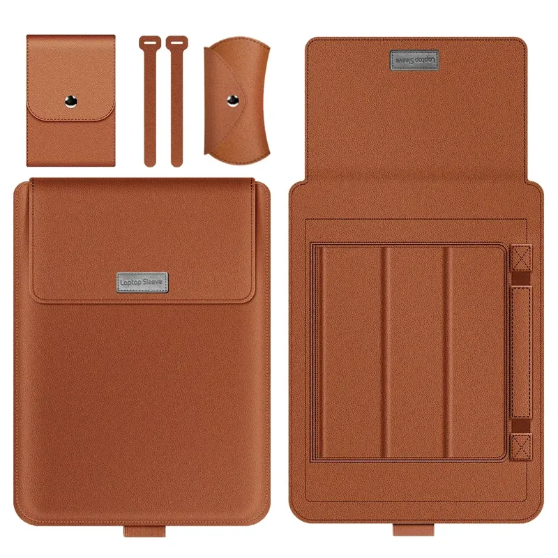 PU Leder Laptop Hülle Tasche Fall für MacBook Air Pro 13 14 16 m3 m2 m1 Notebook-Abdeckung für Huawei Dell HP Asus Lenovo 15 17 Zoll