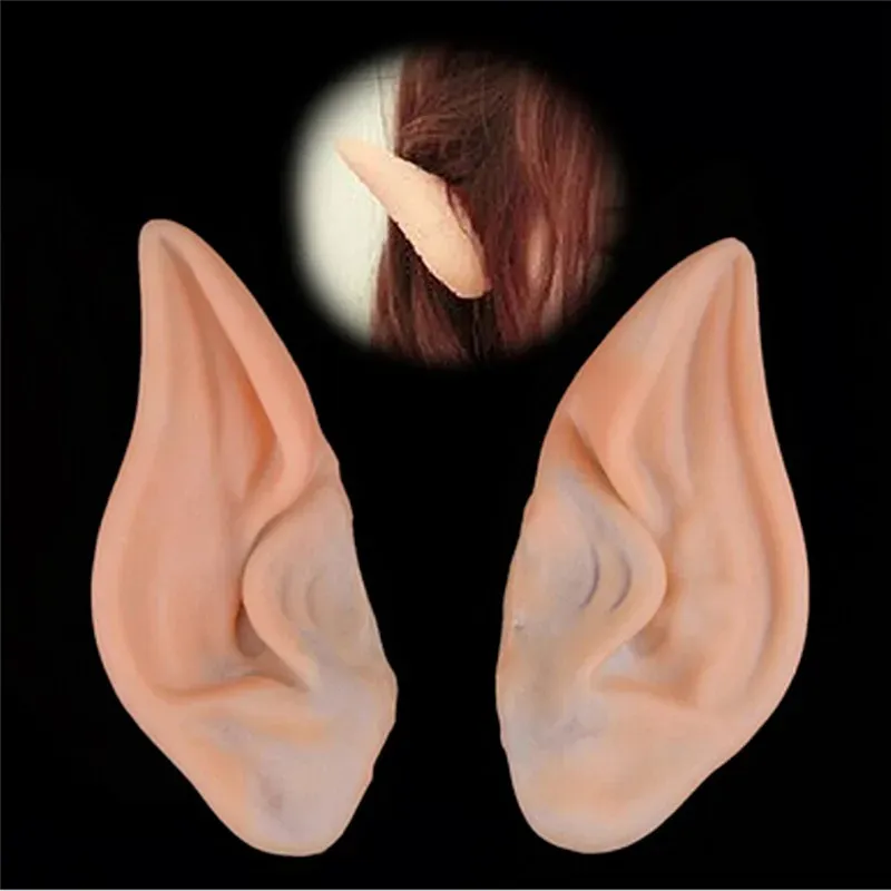 1 paar Halloween Party Cosplay Zubehör Latex Soft Spitz Prothetische Wizard Elf Fee Hobbit Vulcan Spock Kostüm Tipps Ohren