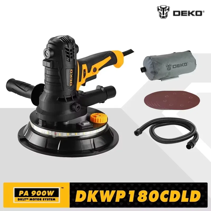 DEKO DKWP180CDLD/DKWP180CD 900W Trockenbau Sander Schleifen Tragbare Polieren Maschine