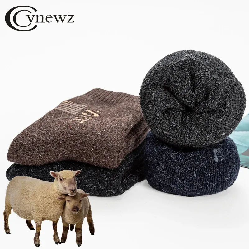 Winter Russland männer Socken Warm Halten Wolle Verdicken Hohe Qualität 100% Enthalten Wolle Kaninchen Fell Weichen Ätherisches Komfortable Männlichen socken