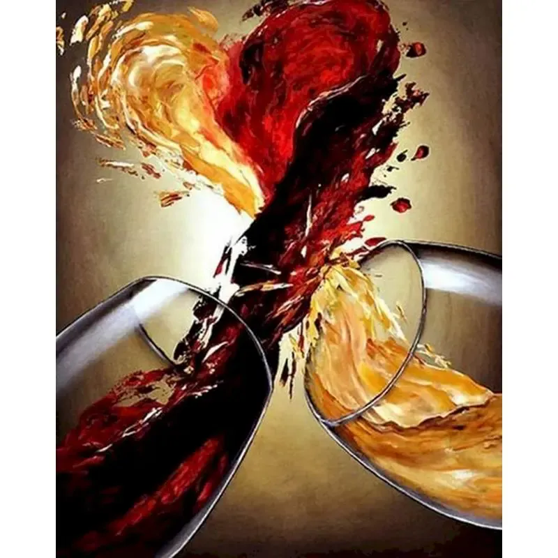 DIY Malen Nach Zahlen Abstrakte Wein Obst Acryl Malerei Moderne Bilder Färbung Malen Nach Zahlen Wohnkultur Für Kunst Geschenk