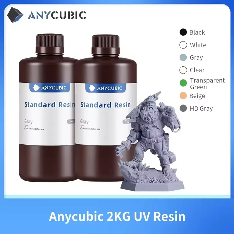 ANYCUBIC UV-Harz für 3D-Drucker, flüssiges Photopolymer, 405 nm, Standardharz, 3D-Drucker, Druckmaterialien für LCD-Photon-Mono