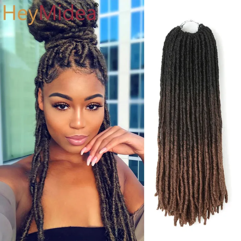 HeyMide 18 Zoll gerade Crochet Twist Haar Zöpfe synthetische Haarverlängerungen Kanekalon Faser Flechten für schwarze Frauen Haar