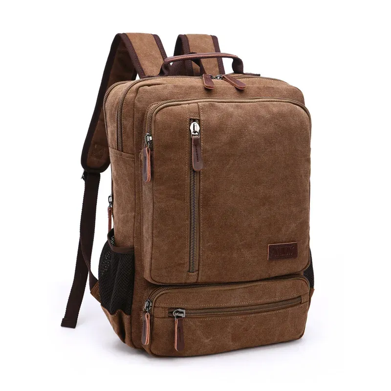 Vintage Leinwand Rucksack Männer Große Kapazität Reise Schulter Tasche Hohe Qualität Mode Studenten Tasche Männlichen notebook Laptop Rucksack