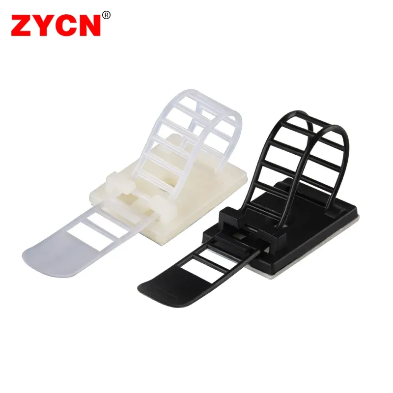 20/100PCS Kabelbinder Halterung Einstellbare Clips Selbstklebende Band Fix Halter Kunststoff Netzwerk Draht Netzkabel Auto veranstalter Klemme