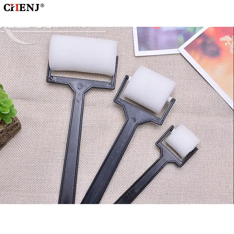 3 teile/satz DIY Handwerk Werkzeug Weiß Schwamm Pinsel Schaum Malerei Roller Pinsel DIY Handwerk Werkzeug Für Kinder Zeichnung Spielzeug