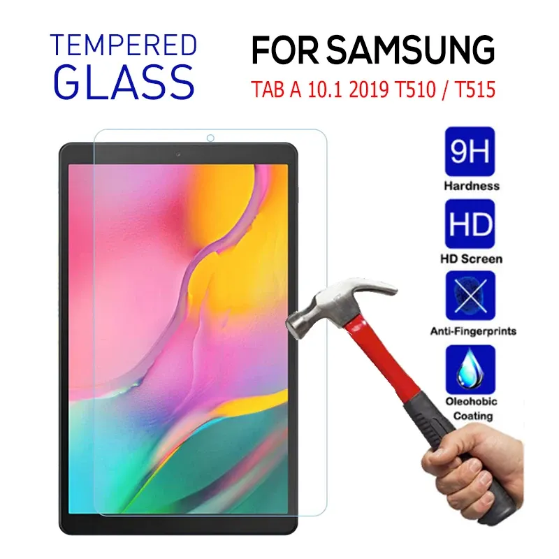 Für Samsung Galaxy Tab A 10.1 2019 T510 T515 gehärtetes Glas Tablet Displayschutzfolie für Samsung Tab A 10.1 2019 Film saubere Abdeckung