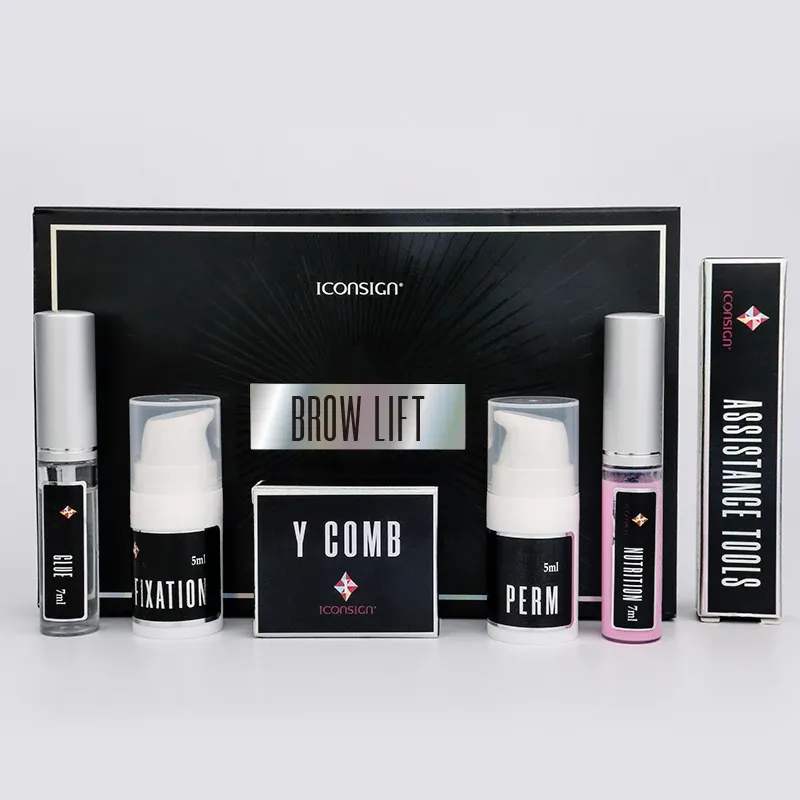 ICONSIGN Augenbraue Lift Professionelle Stirn Lift Kit Stirn Dauerwelle Augenbraue Kit Stirn Make-Up Werkzeuge Dropshipping Großhandel und Anpassen