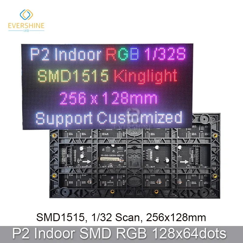 Hohe Auflösung P2 256*128mm SMD1515 128x64 Pixel RGB Voll Farbe Indoor LED Panel Matrix LED Werbung TV Display Bildschirm