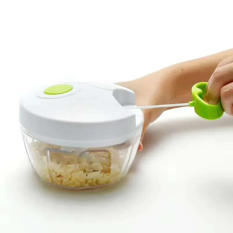 Hohe Qualität Manuelle Seil Lebensmittel Hand Chopper Prozessor Slicer Schredder Salat Maker Knoblauch Zwiebel Slicer Cutte Küche Zubehör