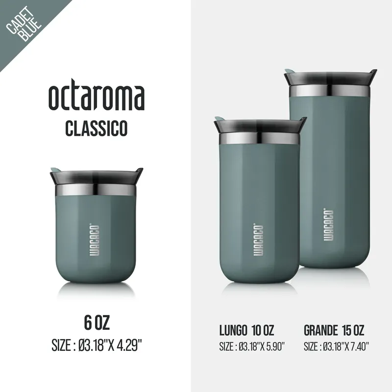 WACACO Octaroma Vakuumisolierte Kaffeetasse, doppelwandiger Reisebecher aus Edelstahl, 6/10/15 fl oz, Thermo, Valentinstagsgeschenk