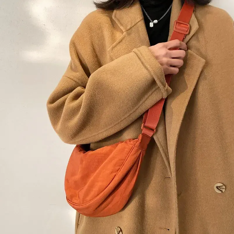 Einfache Design frauen Umhängetasche Mode Damen Nylon Hobos Kleine Schulter Taschen Vintage Weibliche Mädchen Geldbörse Tuch Handtaschen
